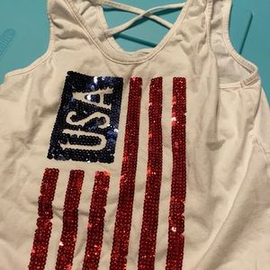 Girl’s USA sequin tank